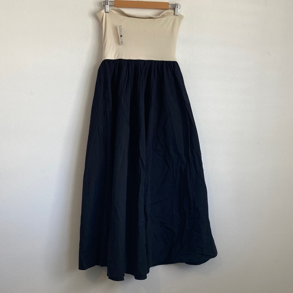 J.Crew Women's Strapless colorblock mixy dress Small Natural - Picture 4 of 7